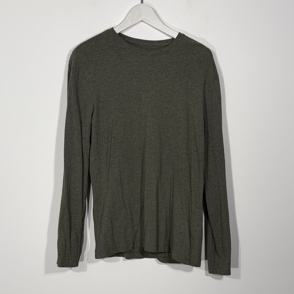 H&M Olive Green Long Sleeve Men's Tee